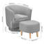  Fauteuil demi-tonneau pivotant avec repose-pieds Sharolynn-340204156