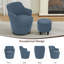 Fauteuil demi-tonneau pivotant avec rangement 360 °-426294277