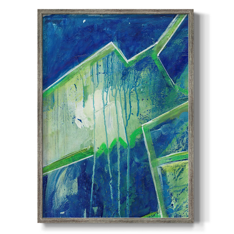 GeometricInCoolV Framed Print - Solid Wood, 11" H x 9" W