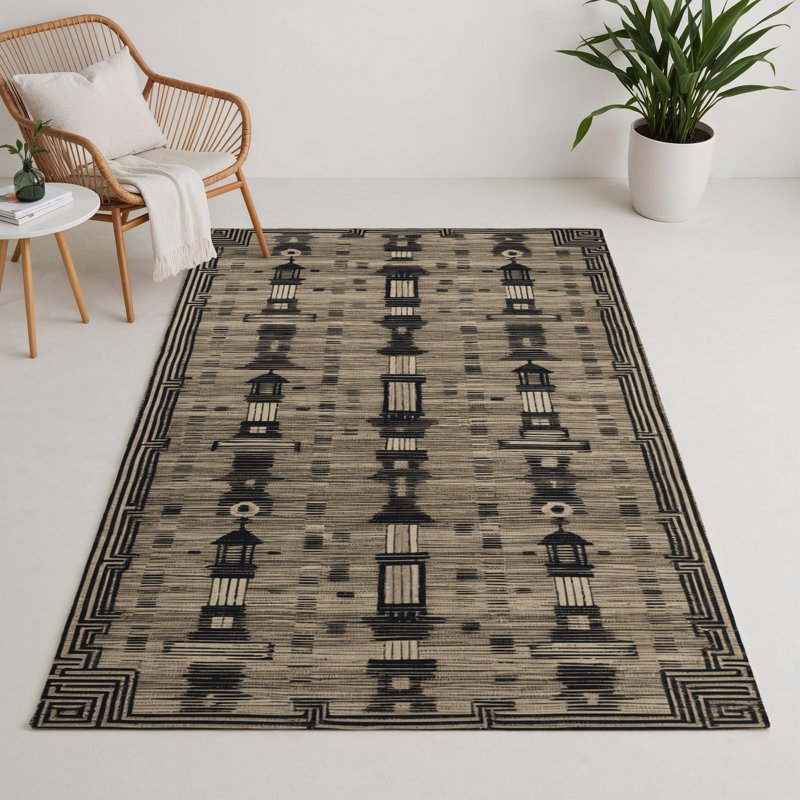 Tapis intérieur et extérieur ArtDeco, Rectangle 5 pi x 7 pi