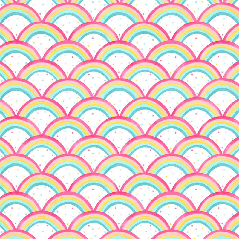 Rainbow Brights 10.05m x 52cm Wallpaper Roll