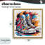 Cadre flottant coloré avec espadrilles colorées Graffiti Splash, design Creative Studio-1381929903-1381929897