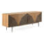 Azteca - Chêne blanc moderne + buffet noir à motif géométrique