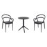 Ensemble bistro pour 2 personnes avec chaises ouvertes empilables 24 po Farrah