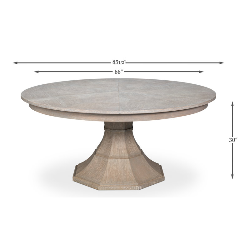 Giselle Round Dining Table, Moonskin, 30"H x 66"L x 66"W