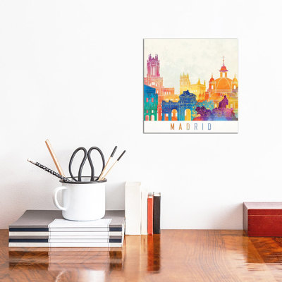 "Madrid Repères", affiche par Paul Rommer - impression sur toile tendue