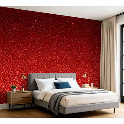 Wall Mural Peel and Stick Wallpaper Shiny burgundy maroon glitter Self-Adhesive Removable Contact Paper Wall Decor for Living Room Bedroom 100"H x 144"W