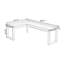 L-Shaped Solid Wood Solid Wood Secretary Desk