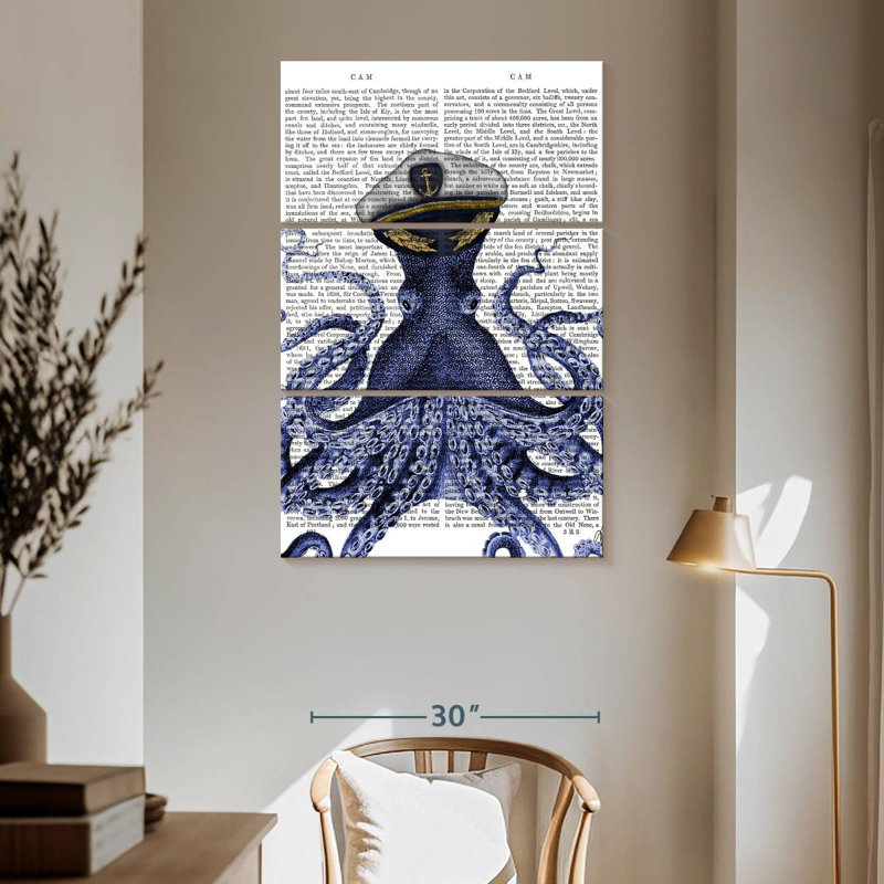 Capitaine Brampt pieuvre, H 65 po x l 42 po