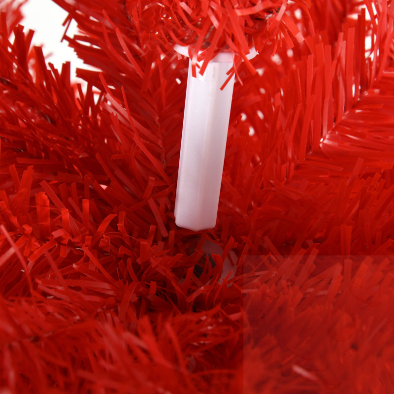 Arbre de Noël rouge 5 pi, H 5 pi, Rouge