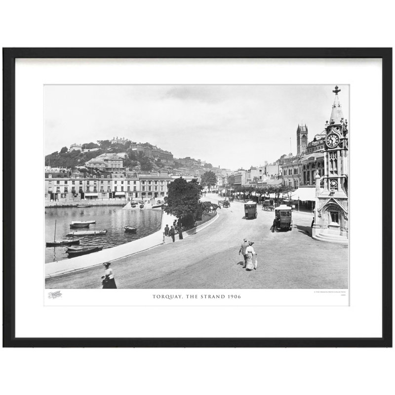 Torquay, The Strand 1906 by Francis Frith - Single Picture Frame Print, 28cm H x 36cm W x 2.3cm D