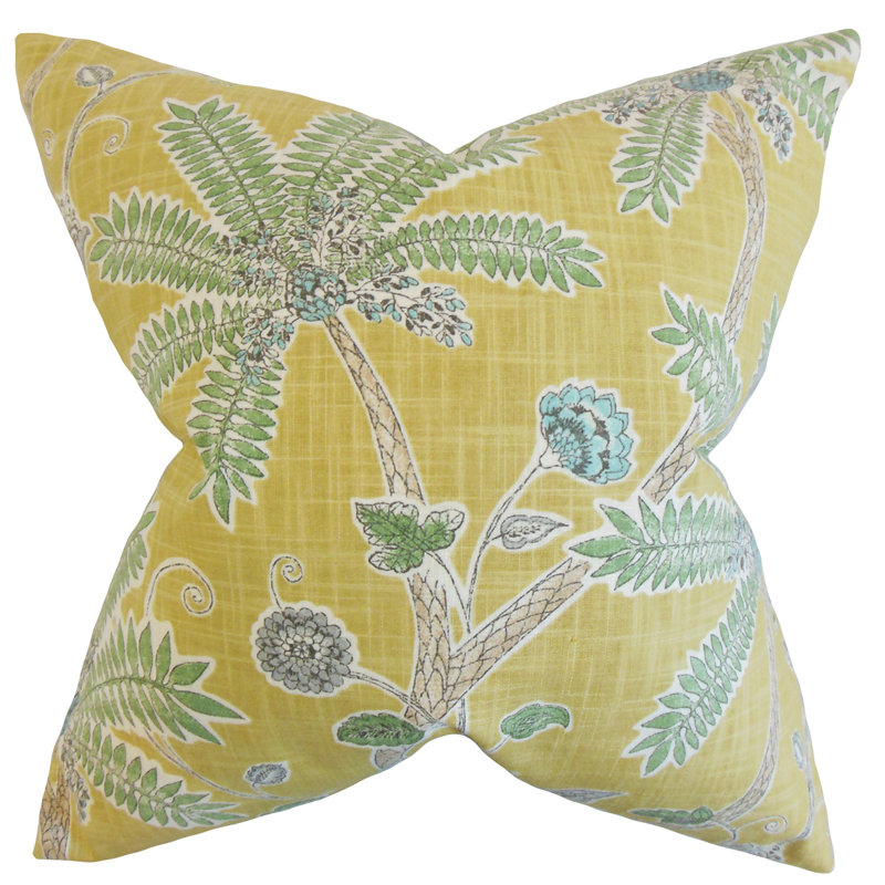 Coussin en coton Mead, Ambre, 24 po x 24 po