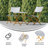 Three Piece Folding Set in PE Rattan with Metal Frames for Indoor and Outdoor Use-385569252