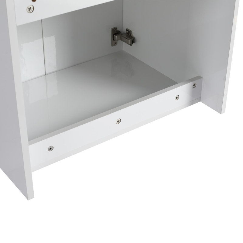 Meuble-lavabo de salle de bain avec lavabo en résine et armoire murale