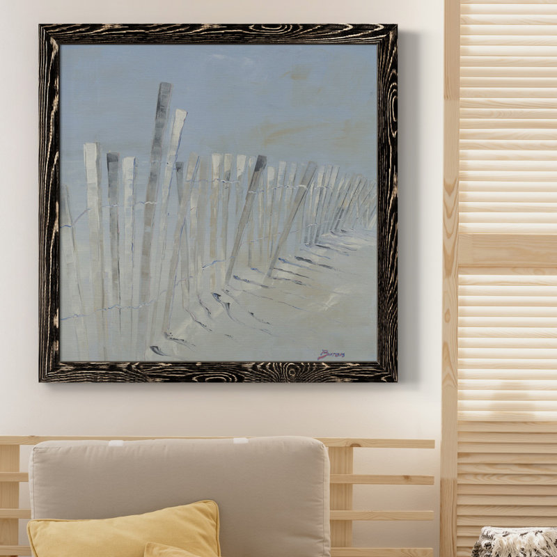 Clôture océanique - Toile encadrée de qualité supérieure - prête à être accrochée, H 35,5 po x l 35,5 po x P 1,5 po