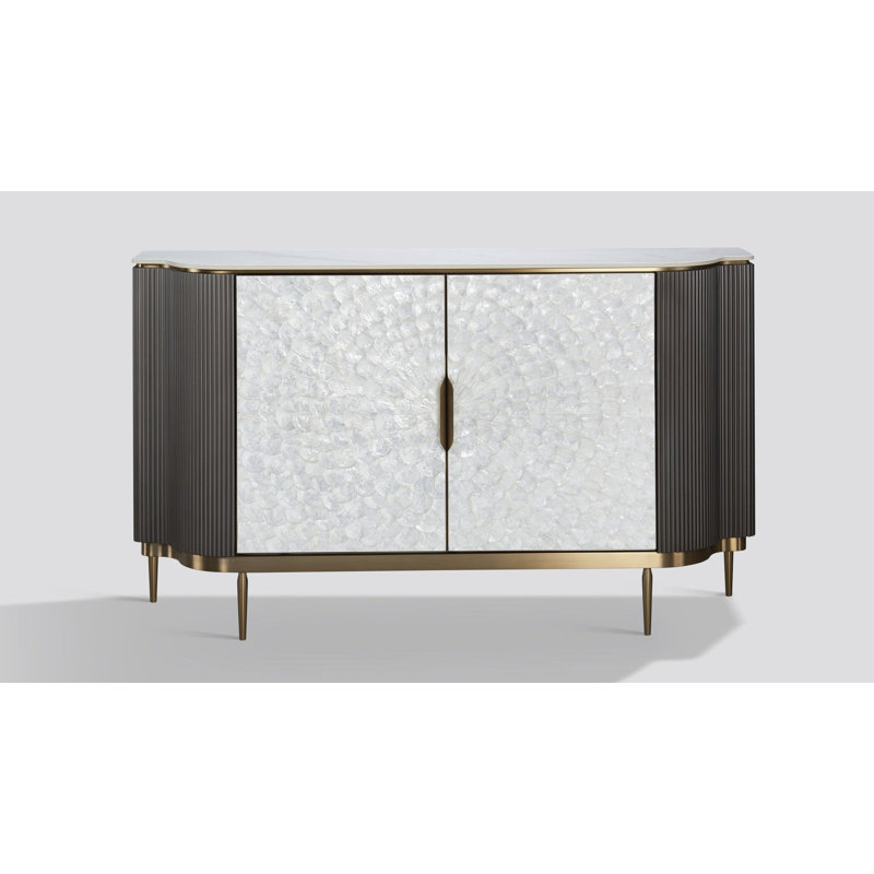 Solara DK. Buffet argenté, Gris/argent