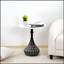 Table basse d'appoint en métal, design sur pied avec texture martelée à la main pour salons élégants
