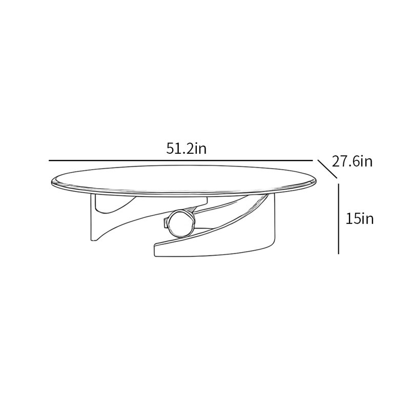 Table basse ovale de style italien