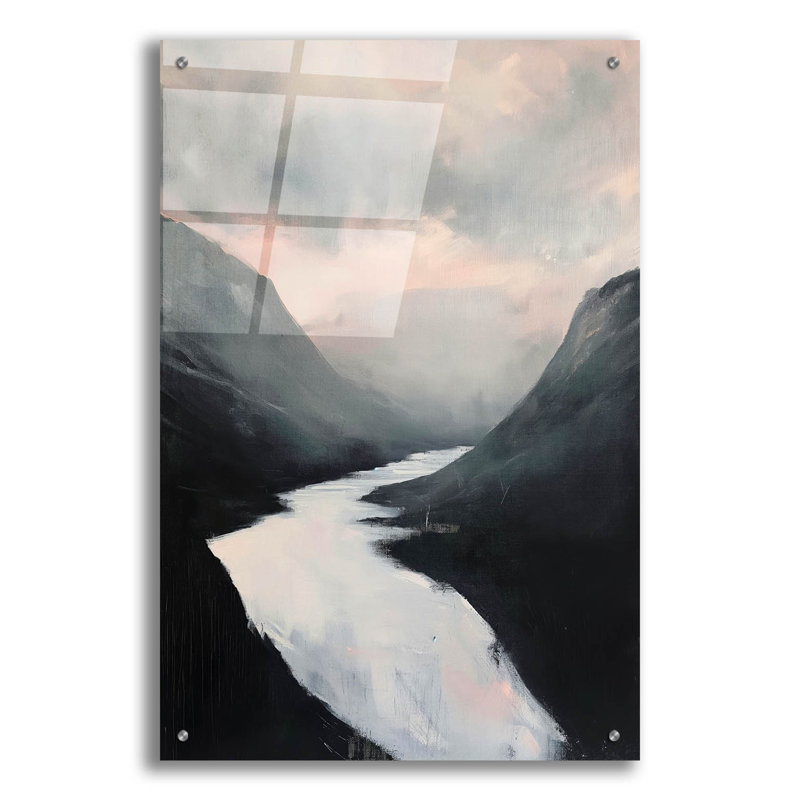  «Wild Mountain Flow» par Svetlana Aleynikova, art mural en verre acrylique, 24 po x 36 po