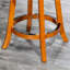 Tabouret de comptoir pivotant de 24 po, siège en tissu naturel gris anthracite, tabouret de hauteur sans effort avec finition naturelle-452622874-452622868