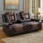 Gurutz Traditional 76" Faux Leather Double Glider Reclining Loveseat with Center Storage Console, Tab Pull Reclining & Gentle Gliding Motion-1245628974