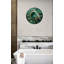 Horloge murale émeraude en verre trempé doré, horloge d'art moderne, horloge silencieuse, horloge de décoration intérieure, horloge de salon-1467707419-1467707392