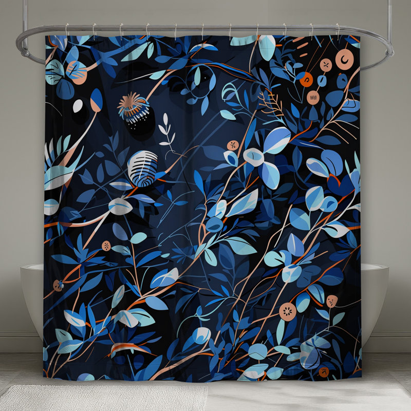 Rideau de douche Botanical - Floral Modern Decor, 70 po L x 84 po H