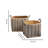 SOL HOME Isidore Square Palm Leaf Woven Wicker Storage Basket with Handles