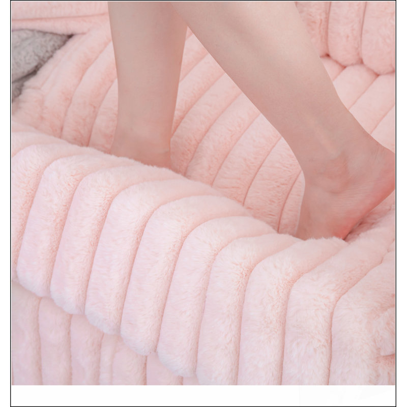 Canapé modulaire 75,6 po pour 2 personnes, Rose clair