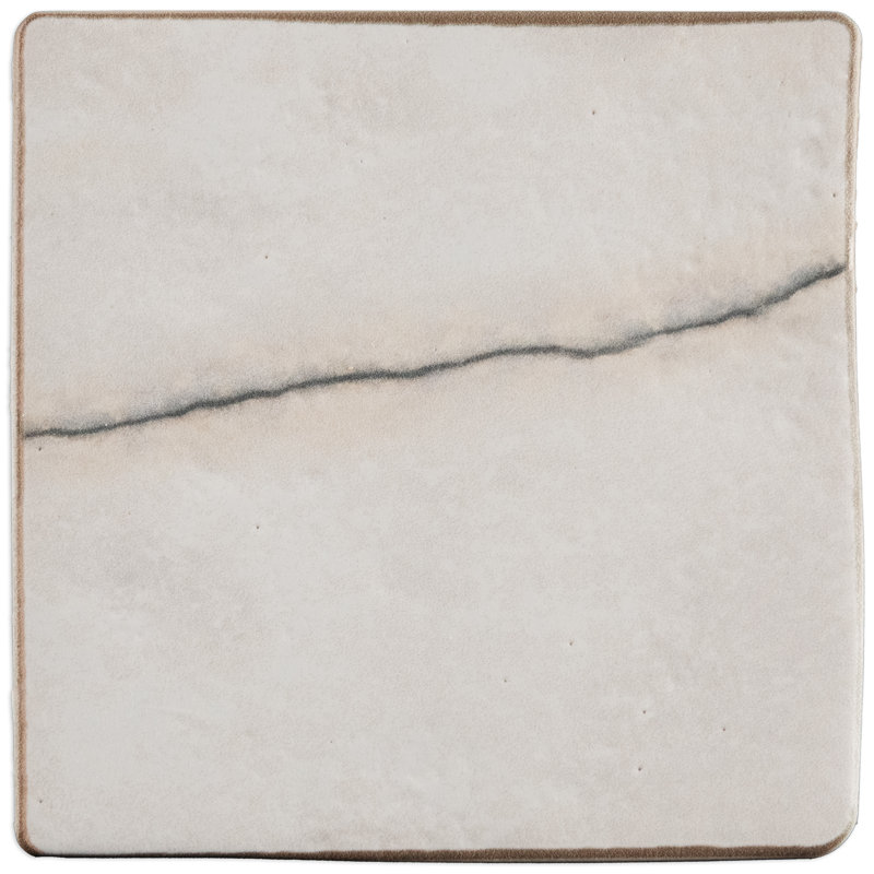 Istanbul 4-3/4 In. X 4-3/4 In. Porcelain Floor And Wall Tile, White/Gray