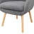 Charlie Wingback Sherpa Armchair with Solid Wood Legs-1106569846