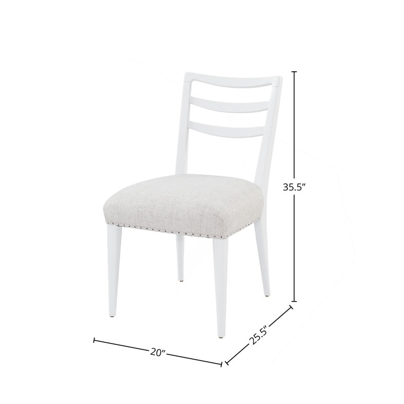 Ensemble de 2 chaises de salle à manger Ladderback, Blanc