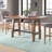 Rustic Brown And Gunmetal Finish 1Pc Counter Height Dining Table Industrial Design Wooden Dining Furniture-83928131