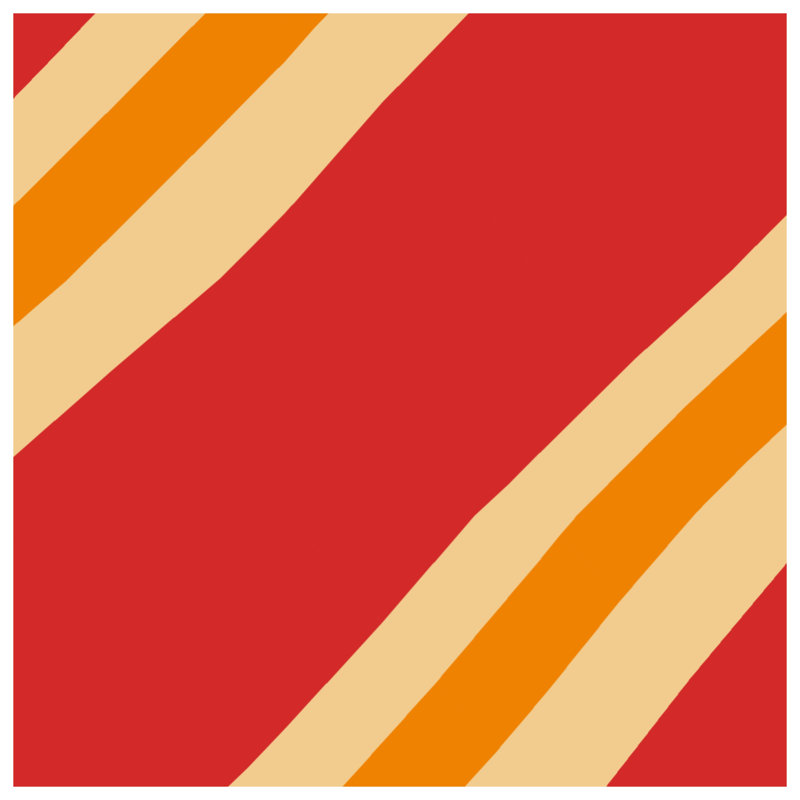Tapis de bain rouge orange à rayures diagonales, L 34 po x L 21 po