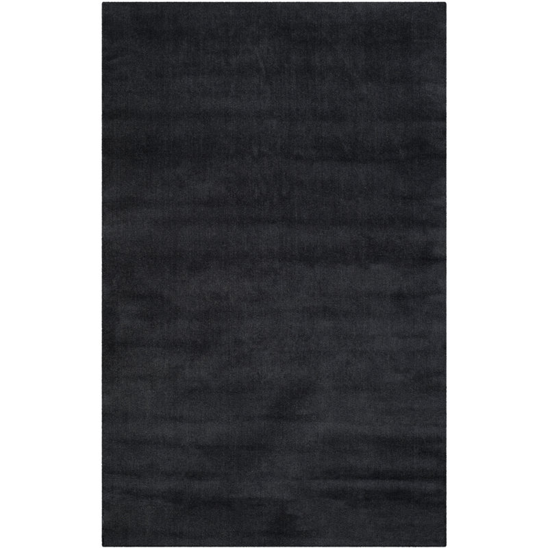 Frann Hand Tufted Wool Solid Color Rug, Rectangle 5' x 8'