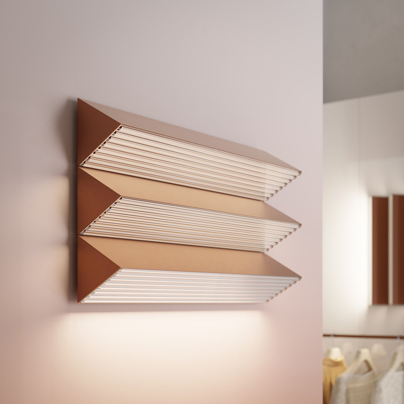 Stick Ap Trio Mounted Sconce, Satin Copper