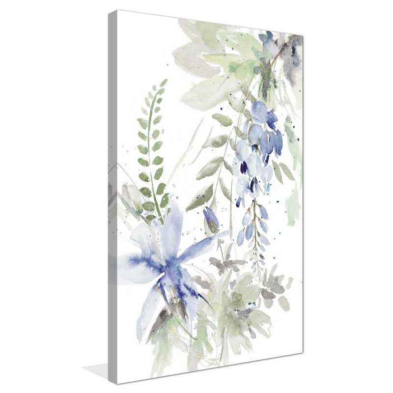 Glicinia - Peinture, L 18 po x H 30 po, Toile tendue