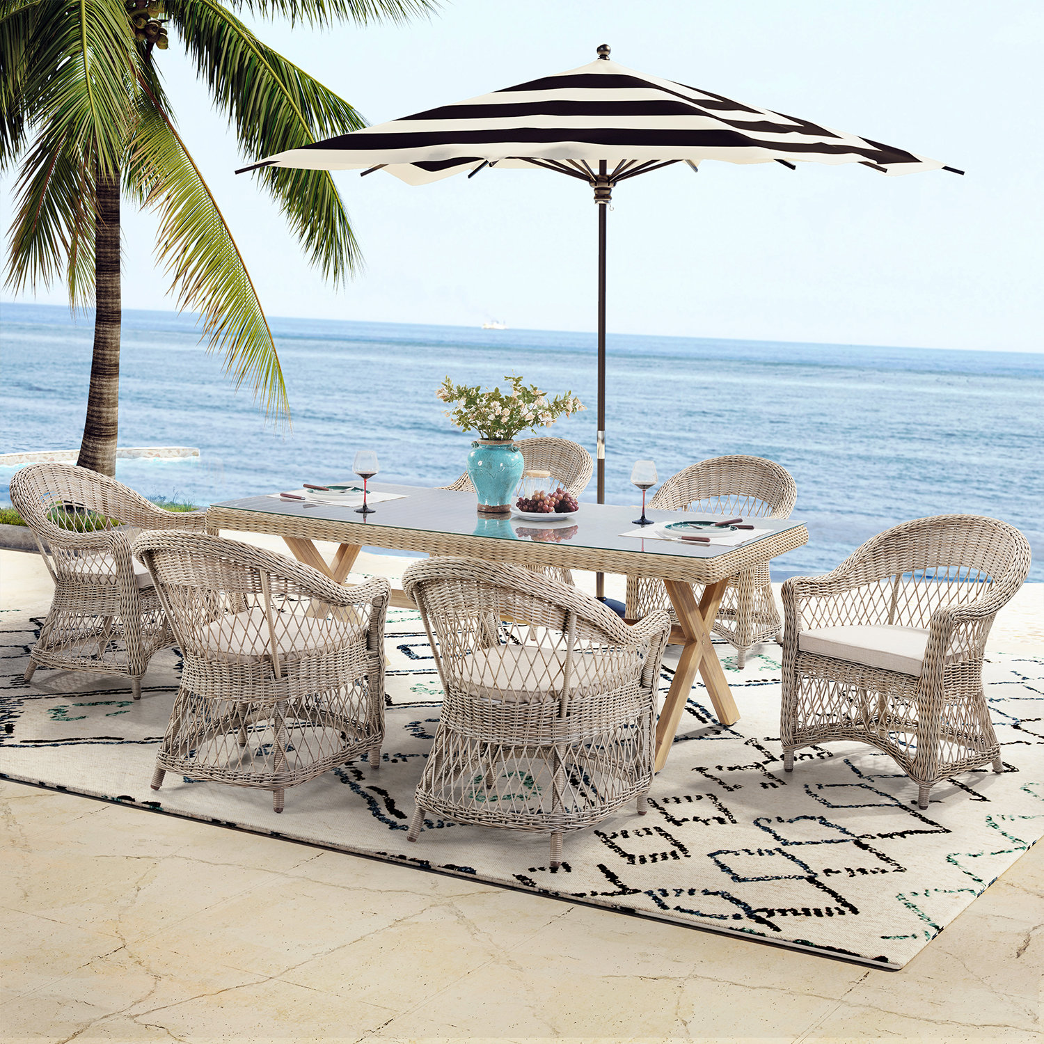 Cascade Acacia Patio Lounge Chair