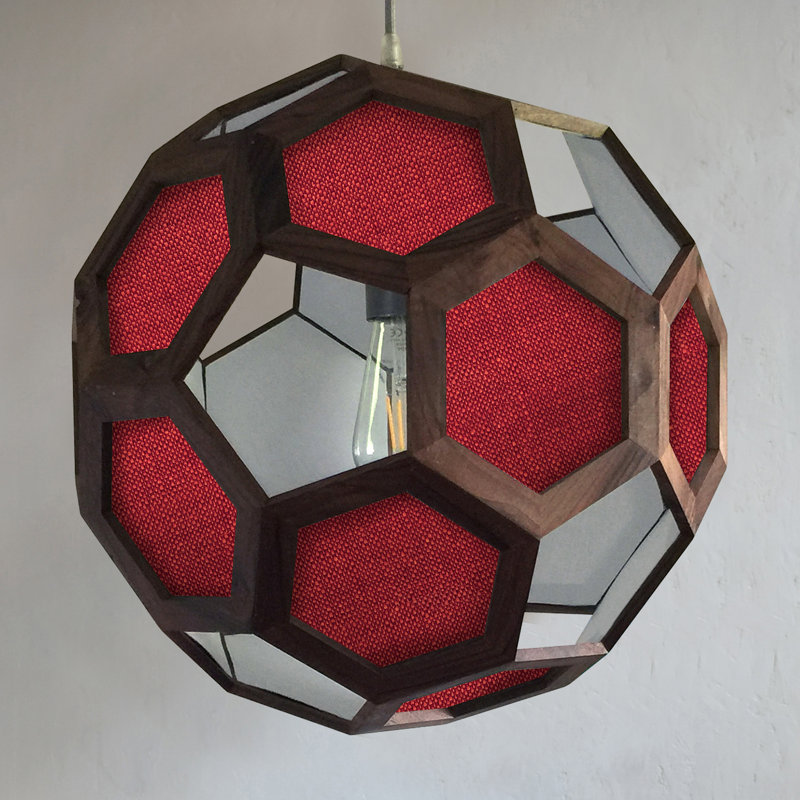 Chevalier 1 - Light Oil Pendant, Walnut/Red