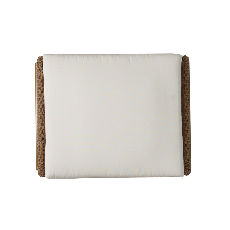 Solstice Outdoor Ottoman, Antique White, Cottage Pepper