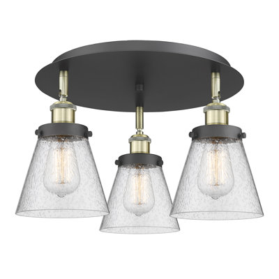 Plafonnier encastré 3 lumières Cone