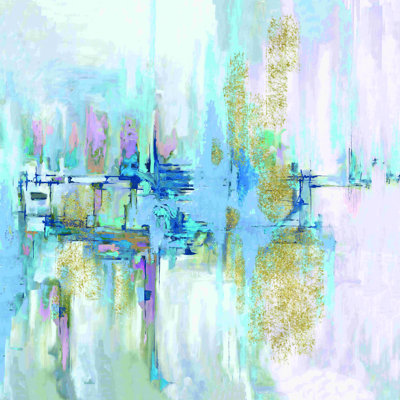 Printemps abstrait, impression sur toile tendue
