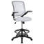 Mid-Back Mesh Ergonomic Drafting Chair with Adjustable Foot Ring and Flip-Up Arms-850388151