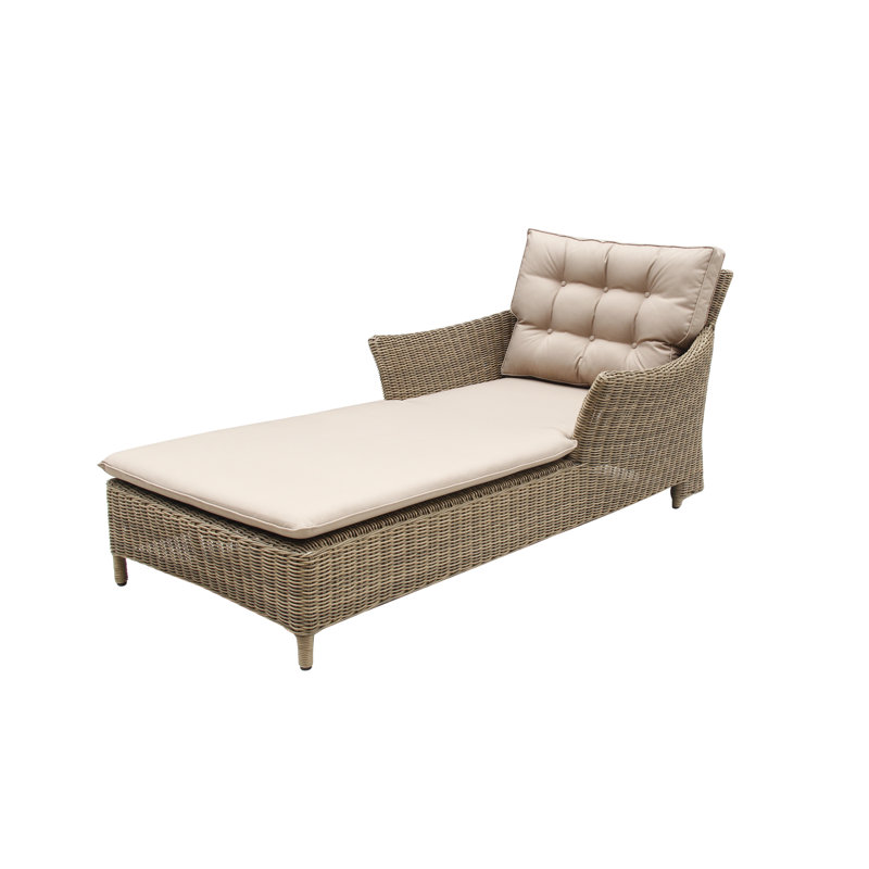 Raeburn 215cm Long Single Chaise with Cushions, Grey , Grey 