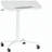 White Sit to Stand Mobile Laptop Computer Stand with Height Adjustable and Tiltable Tabletop