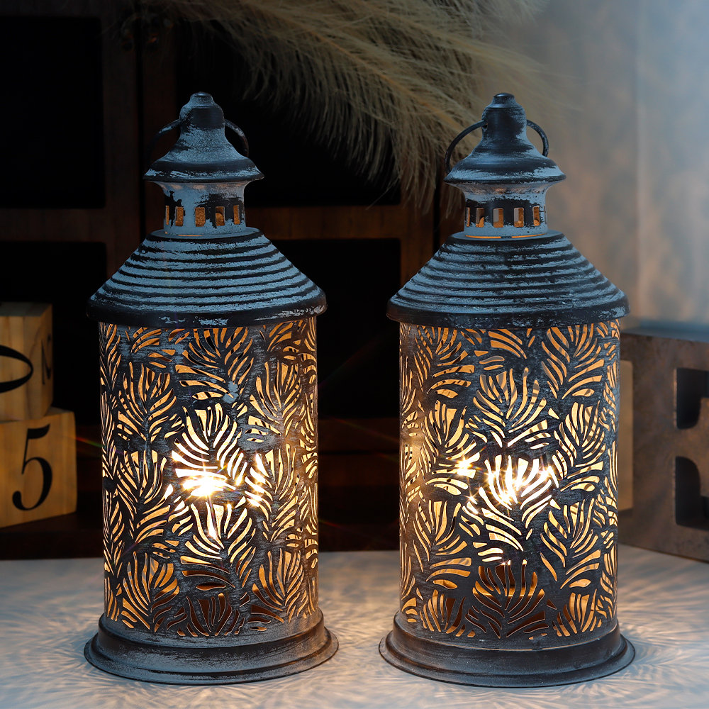 Rustic Battery Powered Side Lamp Battery-Powered Craftsman