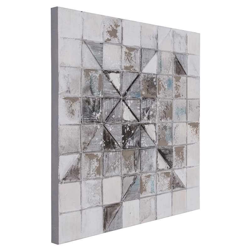 « sky fractal ii », impression sur toile grise