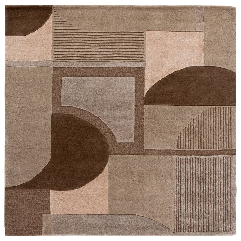 Fifth Avenue Hand Tufted Viscose,Wool, Cotton Geometric Indoor Rug, Square 6'