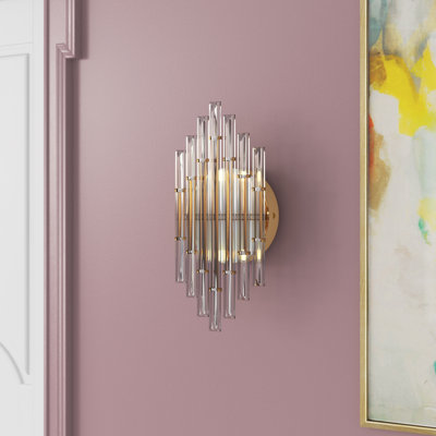 Applique murale en verre 2 lumières Kierra Transitional