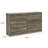 Eli Wide Dresser, 6 Drawers, Antique Gray Metal Pulls, Weathered Brown